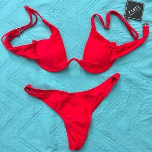 Bright Red Underwire Bikini (W/ padding) NWT ❤️
